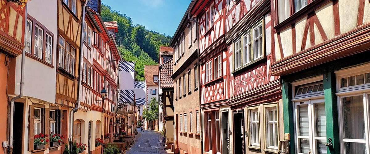 The half-timbered houses of Miltenberg, Germany